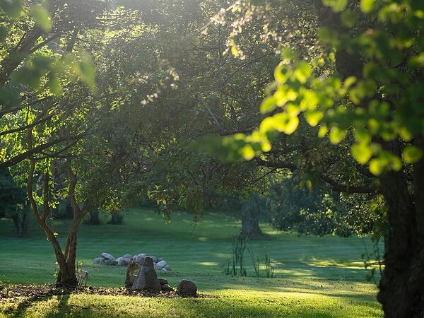 Evening light across the lawn, Chef's Event Center near Rochester, NY