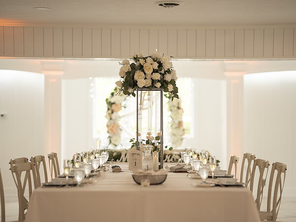 Family style table in the banquet hall, Chef's Event Center near Rochester, NY